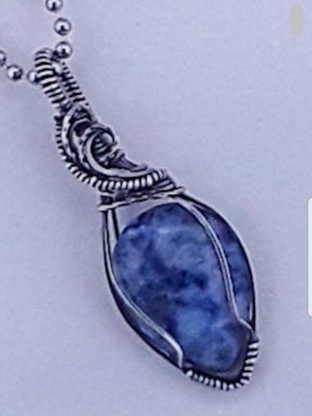 Handcrafted Sodalite Stone Wire-Wrap Pendant